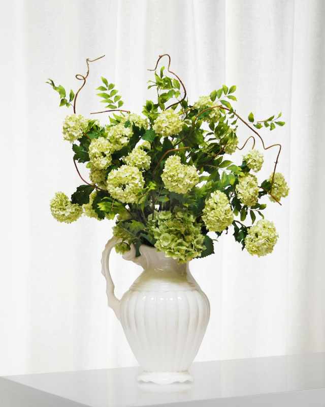 Snowball Hydrangea Pitcher