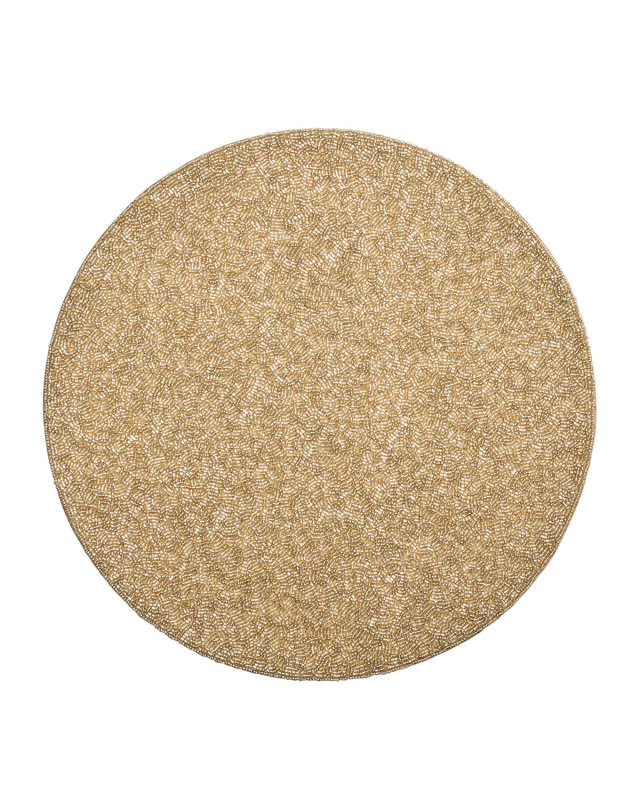 Vermicelli Beaded Placemat, Champagne