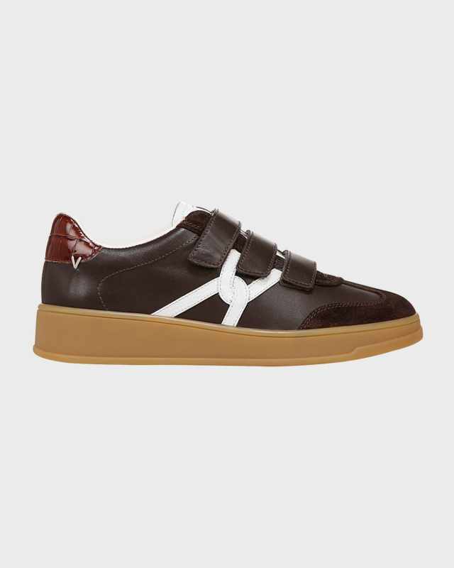 Reagan Mixed Leather Grip Sneakers