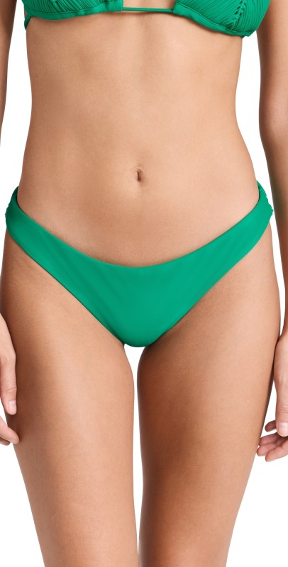 PQ Swim Basic Ruched Full Coverage Bikini Bottoms Ireland Green