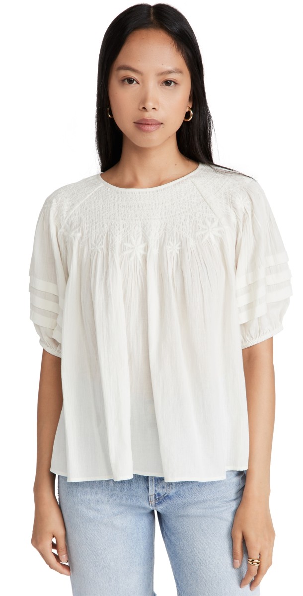 Madewell Retro Femme White Novelty Top Lighthouse