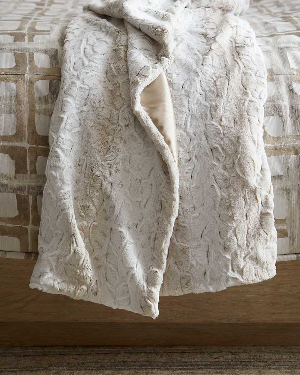 Makeshift Faux Fur Throw, 48" x 72"