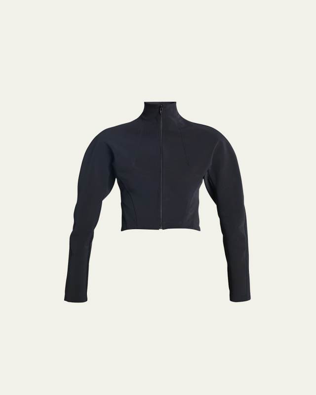 High Neck Zip-Up Jacket