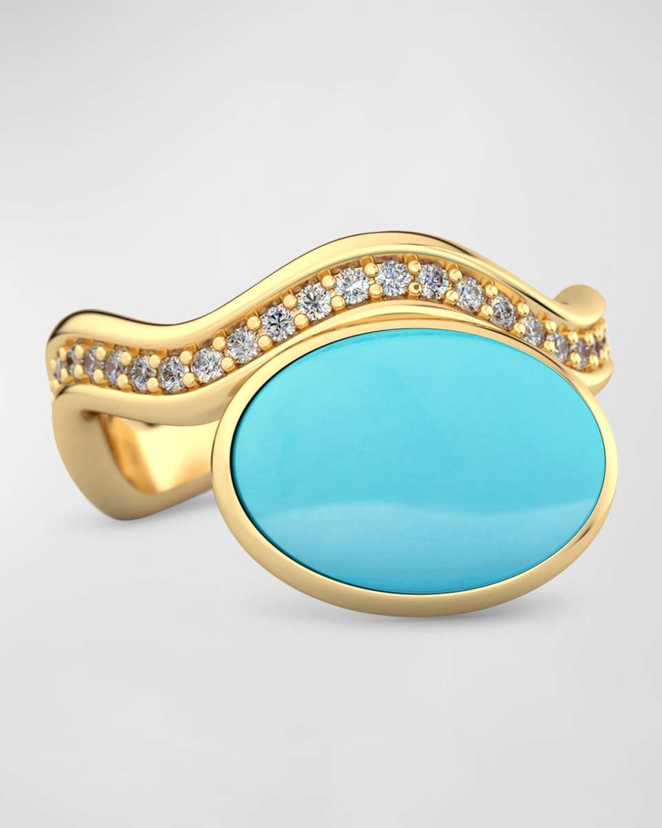 Aurora Statement Ring with Diamonds