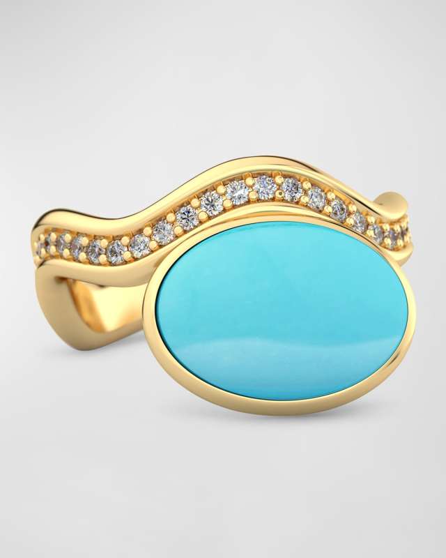 Aurora Statement Ring with Diamonds
