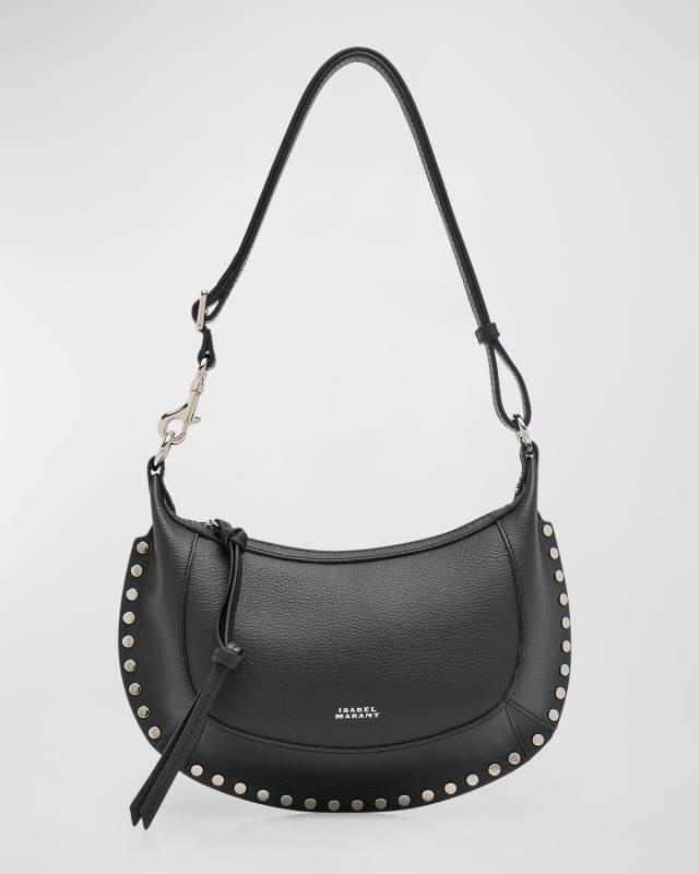 Oskan Moon Grainy Leather Shoulder Bag