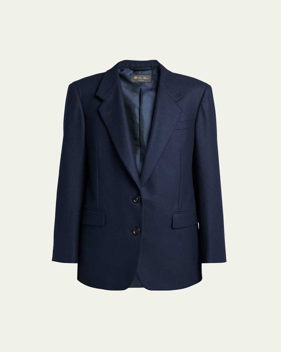 Belia Wool Cashmere Flannel Blazer
