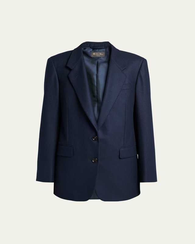 Belia Wool Cashmere Flannel Blazer