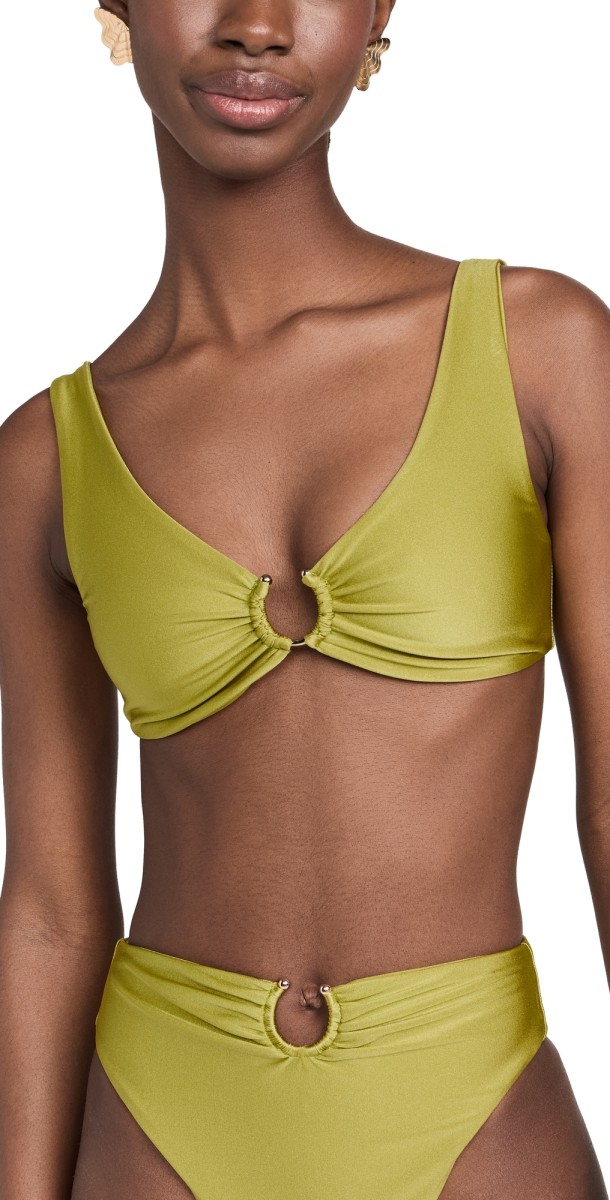 JADE Swim Reiss Bikini Top Mantis Sheen