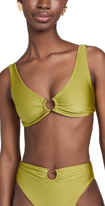 JADE Swim Reiss Bikini Top Mantis Sheen