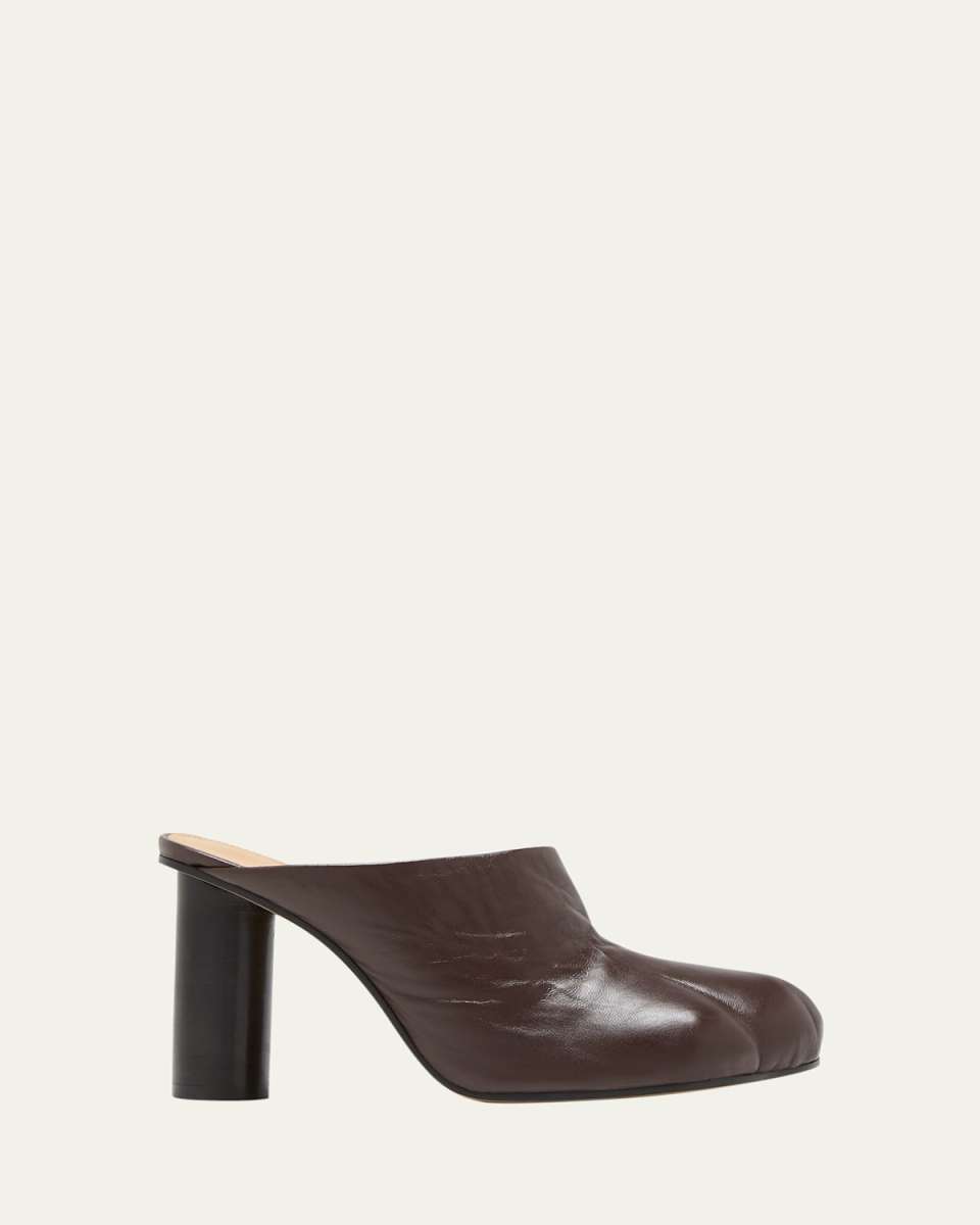 Lambskin Leather Paw-Toe Mules