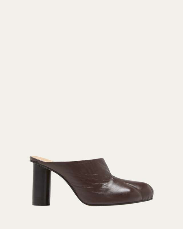 Lambskin Leather Paw-Toe Mules
