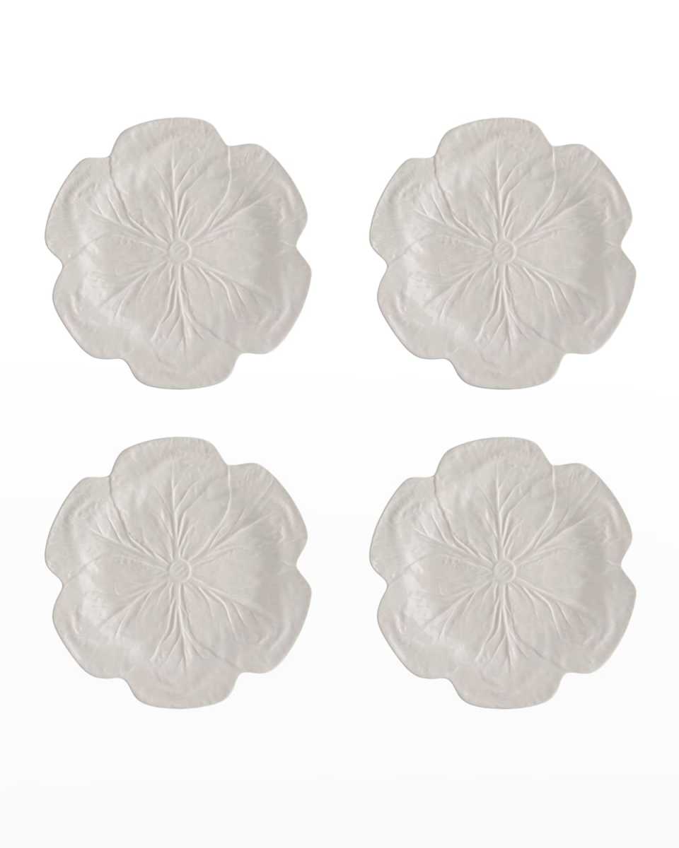 Cabbage Dinner Plates, Beige - Set of 4