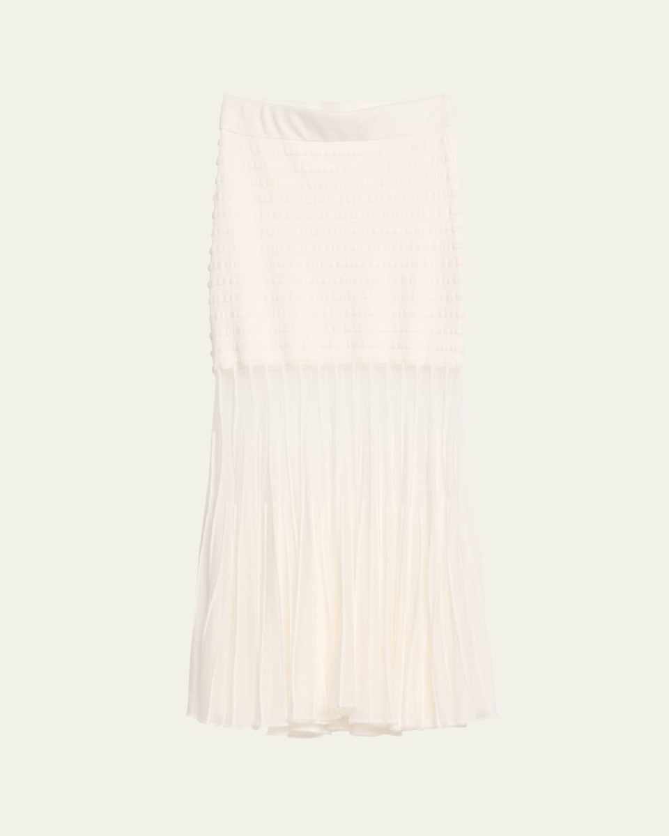 Franki Sheer Overlay Knit Midi Skirt