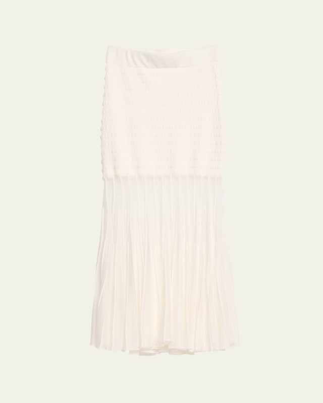 Franki Sheer Overlay Knit Midi Skirt