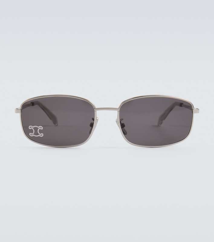 CELINE Triomphe Rhinestone 02 rectangular sunglasses