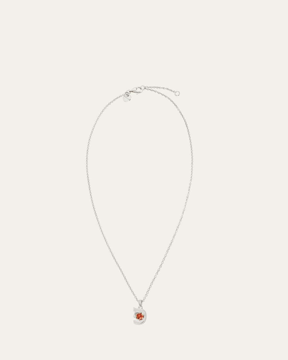 18K Gold Hebrew PEH Initial Necklace