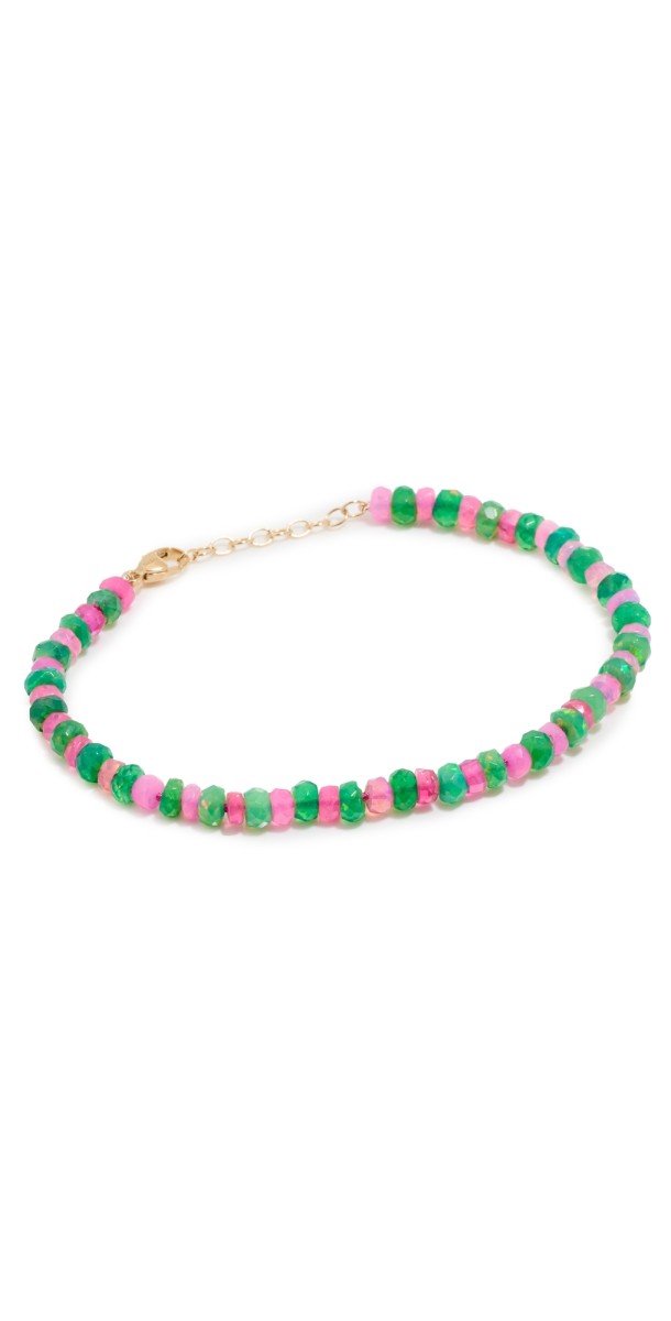 JIA JIA 14k Green Fuschia Opal Connection Bracelet Green Fuchsia