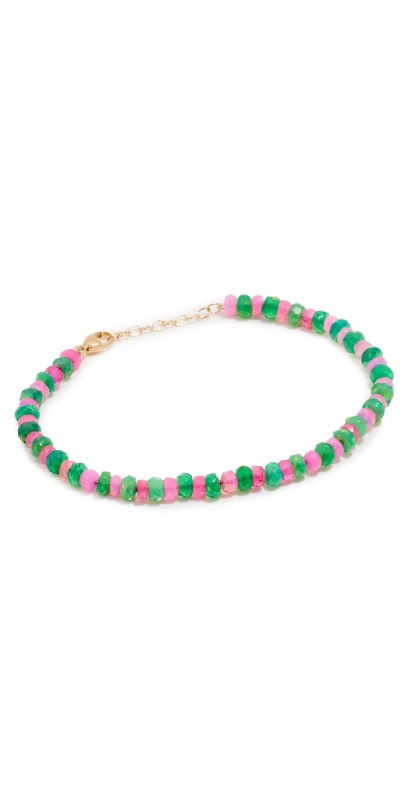 JIA JIA 14k Green Fuschia Opal Connection Bracelet Green Fuchsia