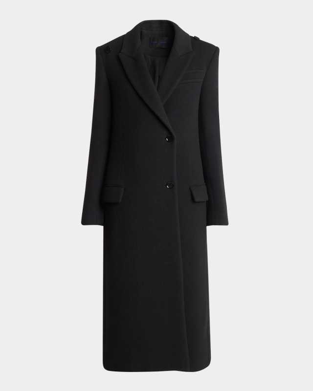 Reed Brushed Melange Wool Hooded Coat