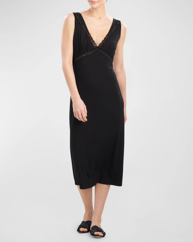 Feathers Essentials Lace-Trim Jersey Nightgown