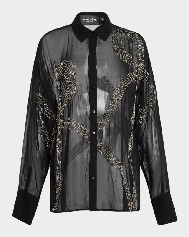 Cherish Sheer Embellished Shirt