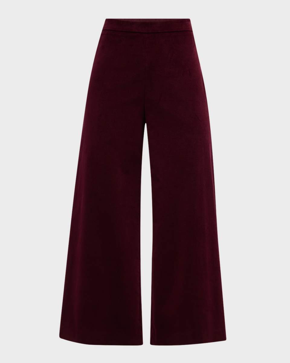 Cropped Velvet Pants