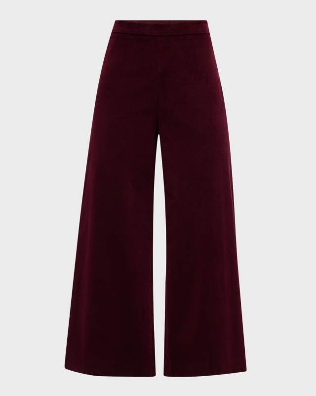 Cropped Velvet Pants