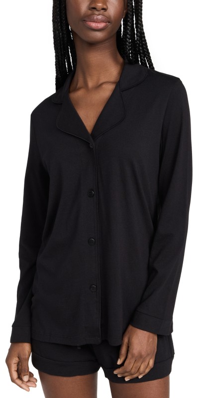 Cosabella Bella Pima Top & Boxer Set Black