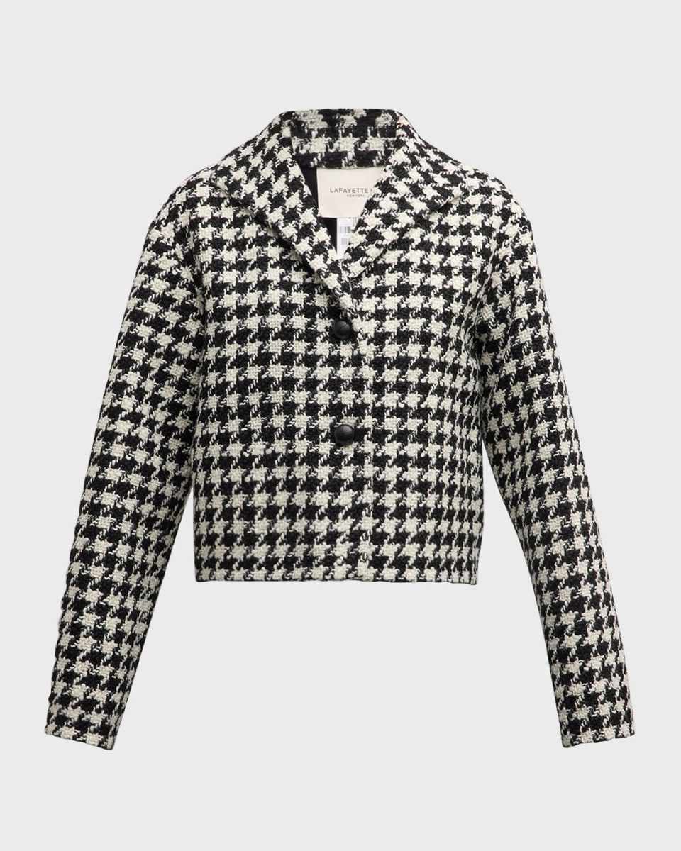Houndstooth Cropped Jacket