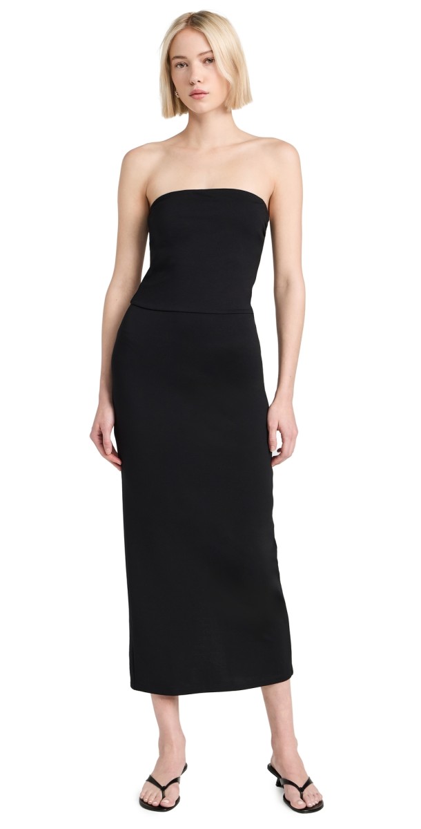 STAUD Cortona Dress Black