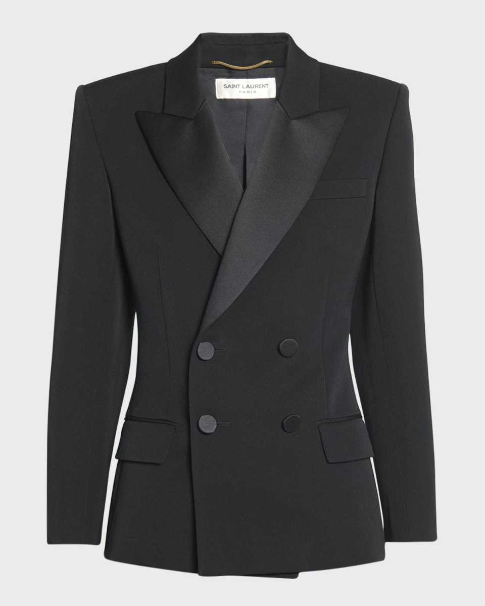 Fitted Tuxedo Blazer Jacket