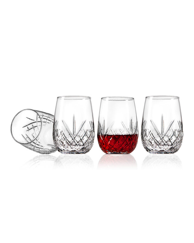 Dublin Stemless Wine Glasses, Set of 4