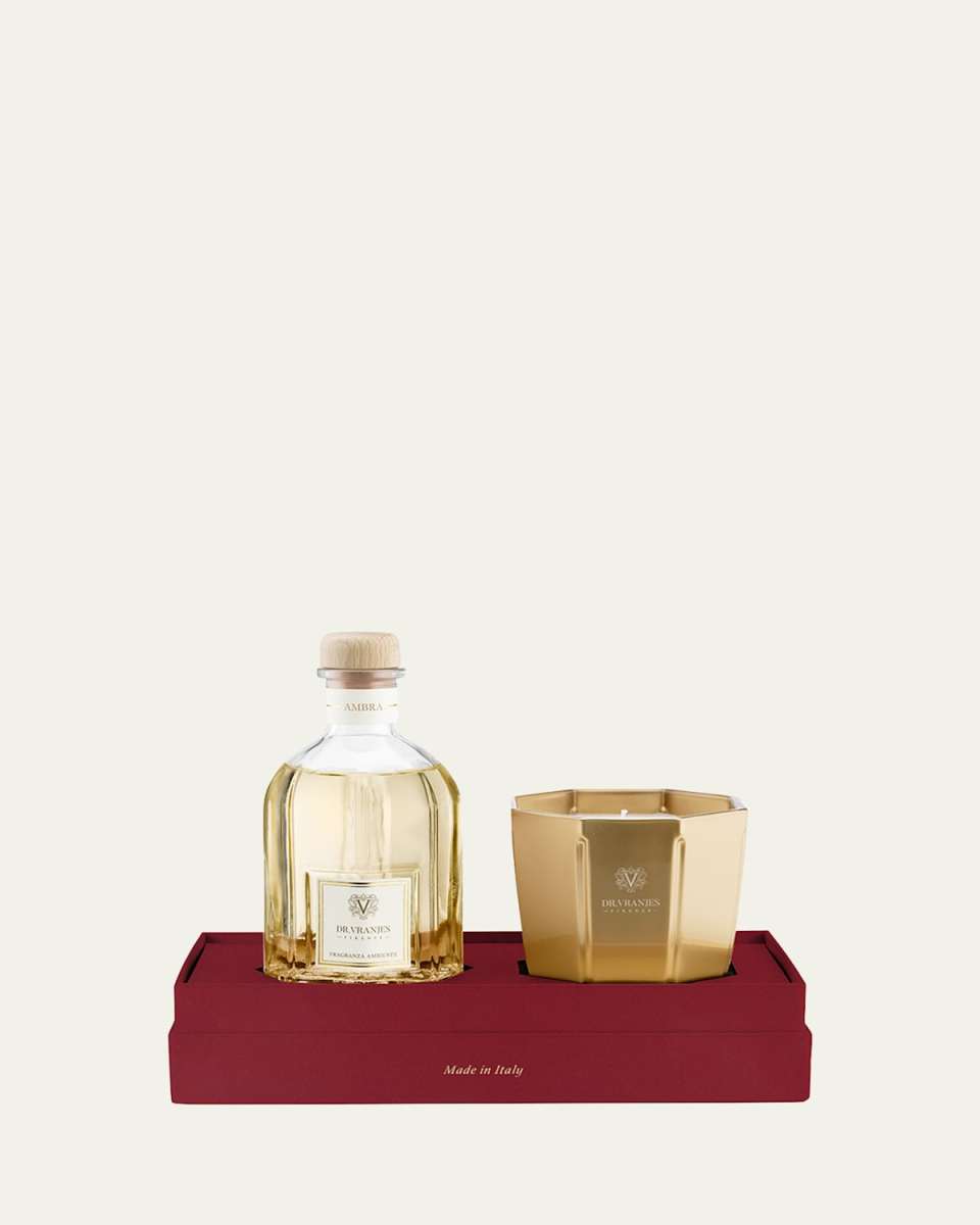 Ambra 8.4 oz. Diffuser and Candle Holiday Gift Set