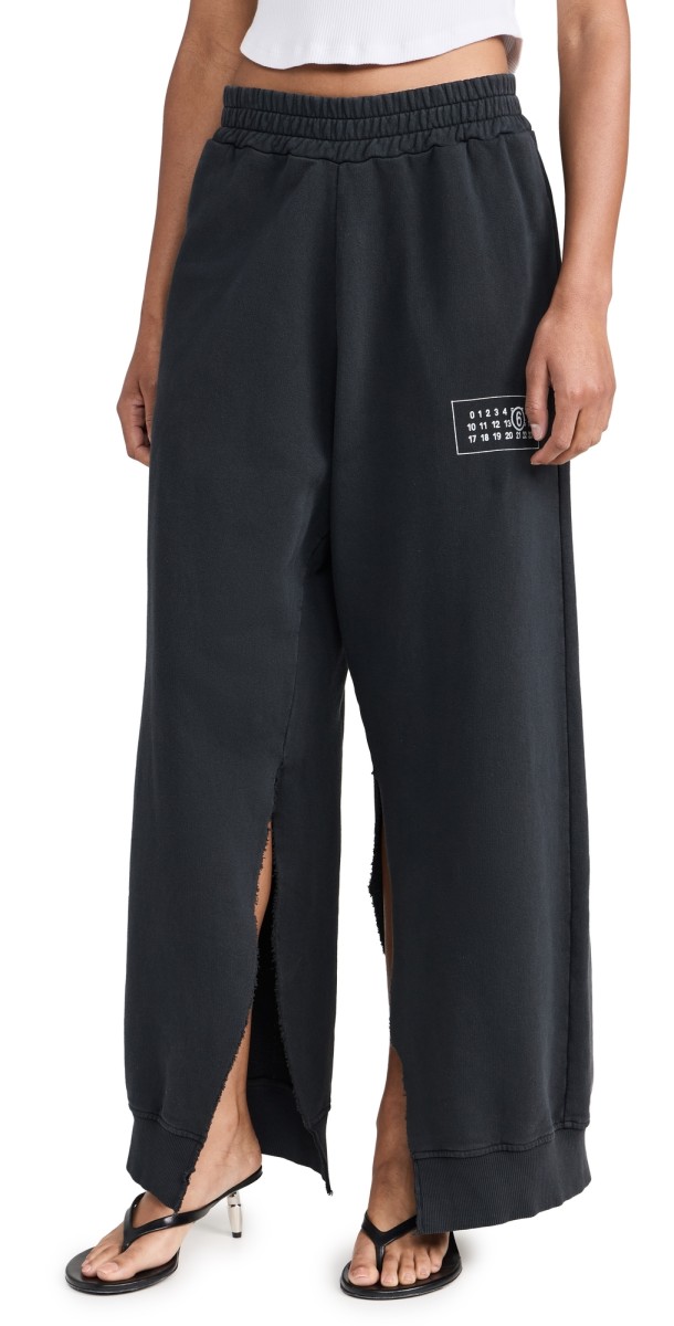 MM6 Maison Margiela Raw Seam Sweatpants Washed Black