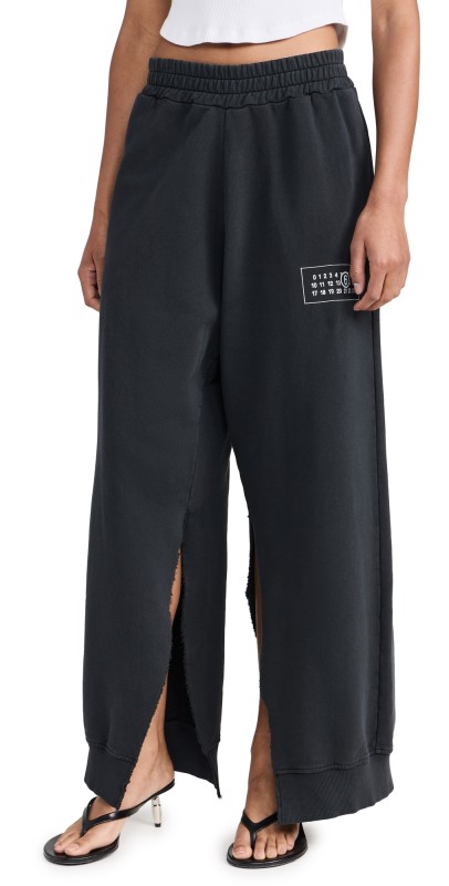 MM6 Maison Margiela Raw Seam Sweatpants Washed Black