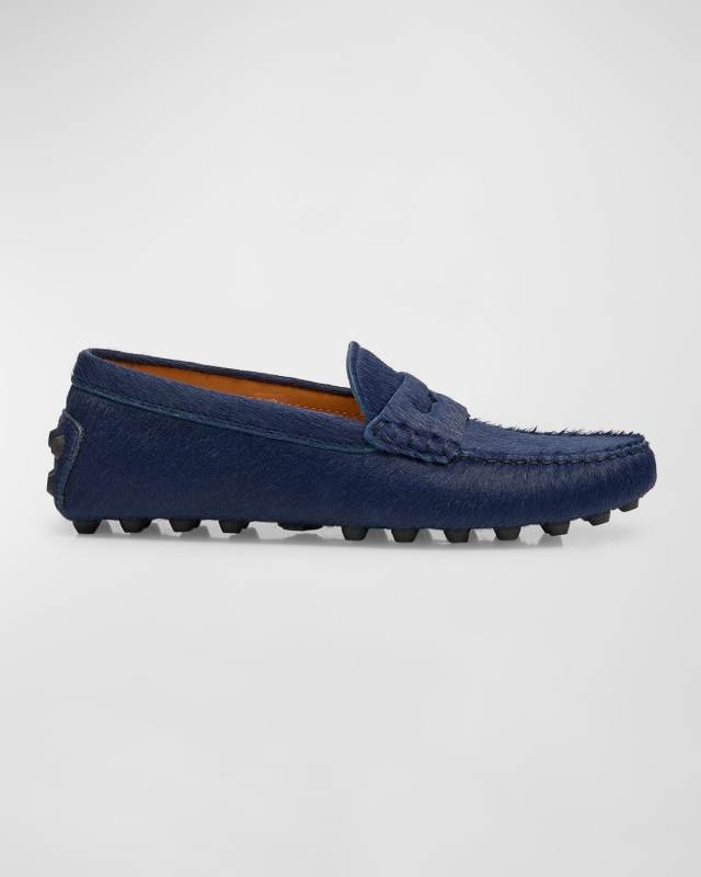 Gommino Calf Hair Penny Driver Loafers