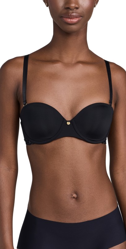 Natori Natori Pure Luxe Strapless Contour Underwire Bra Black Combo