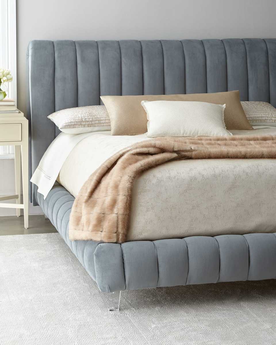 Amal Channel-Tufted California King Platform Bed
