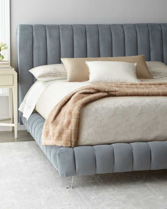 Amal Channel-Tufted California King Platform Bed