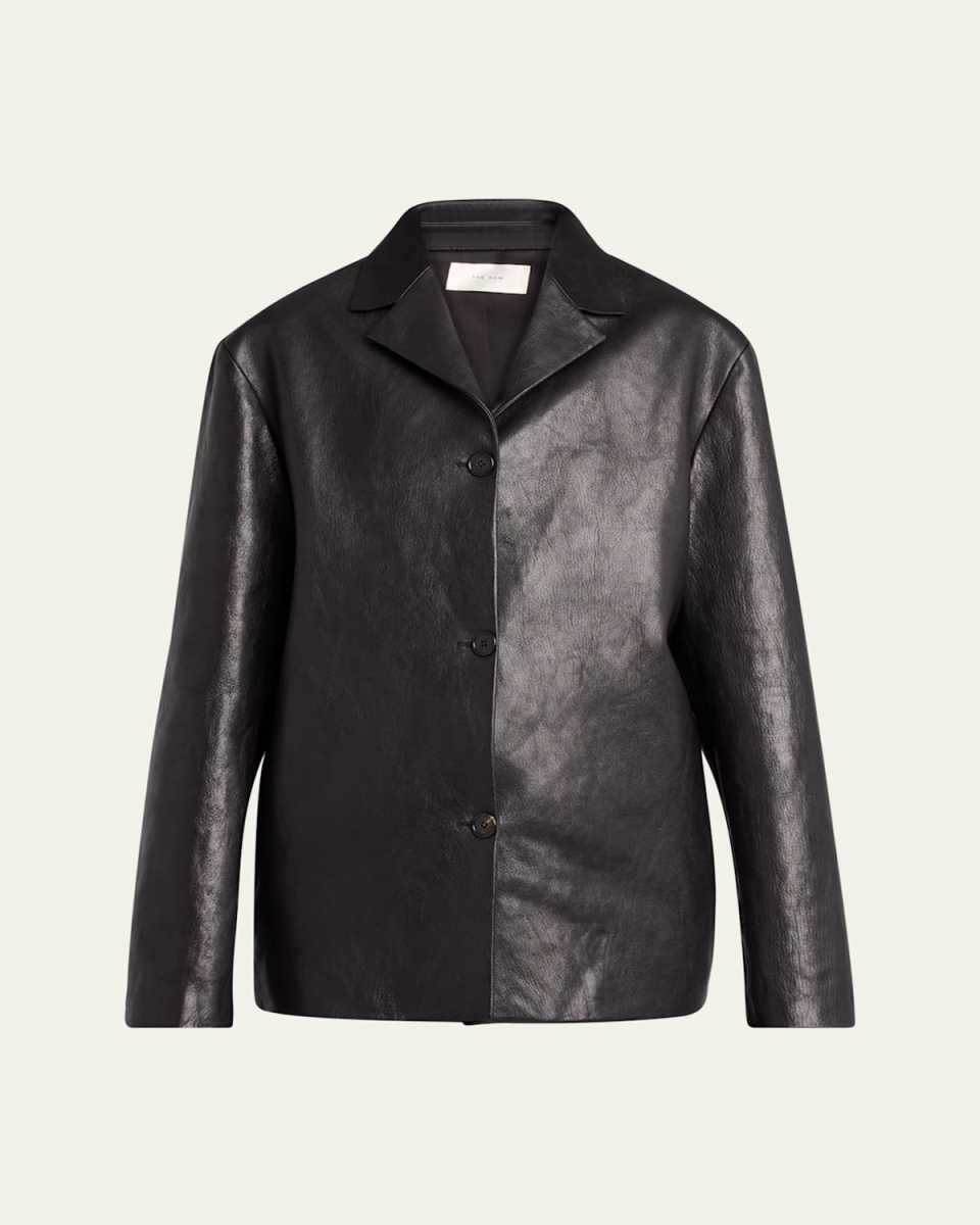 Fabian Leather Single-Breasted Jacket