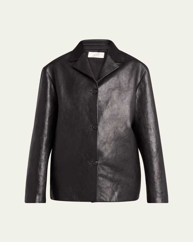 Fabian Leather Single-Breasted Jacket
