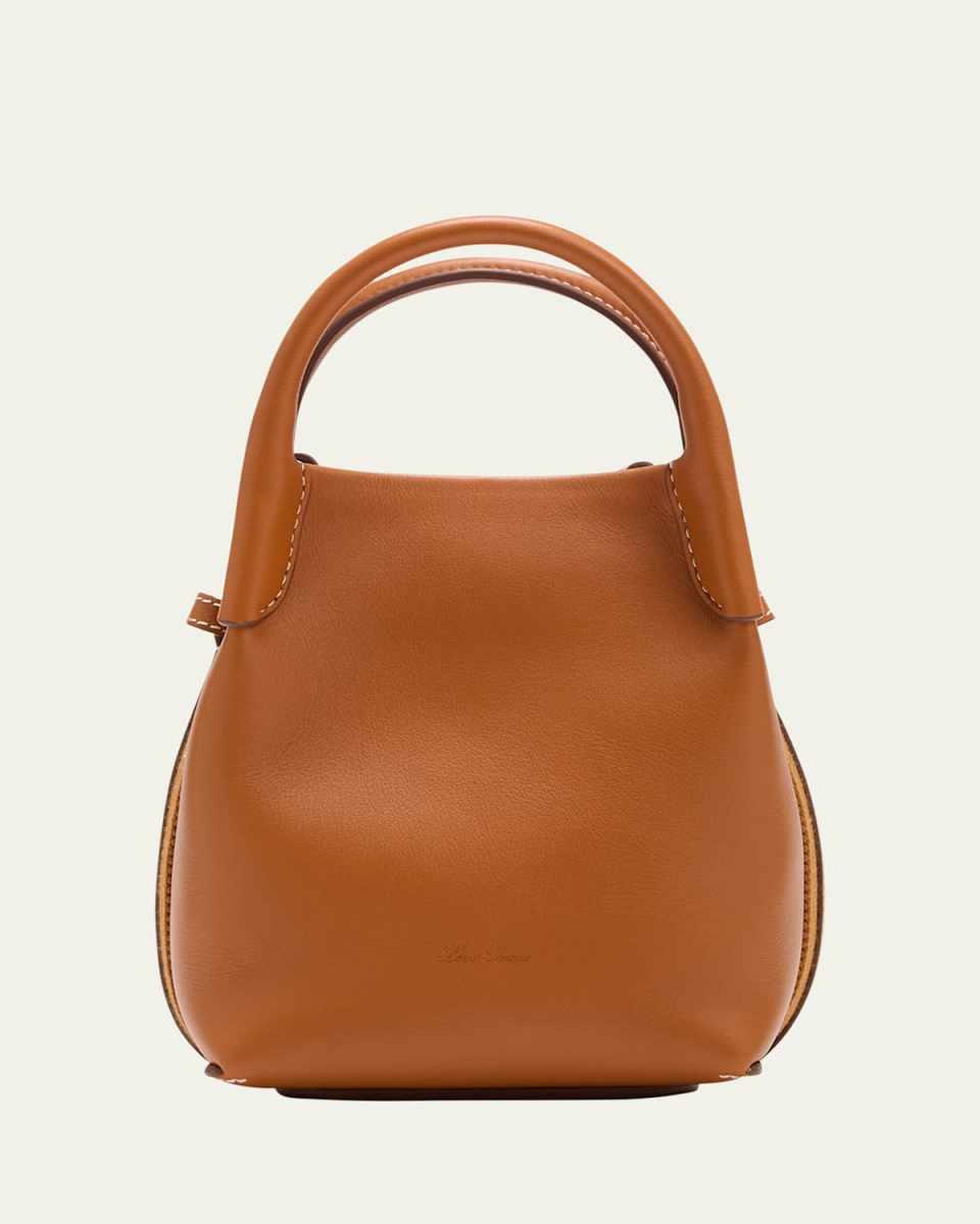 Bale Micro Rounded Leather Top-Handle Bag