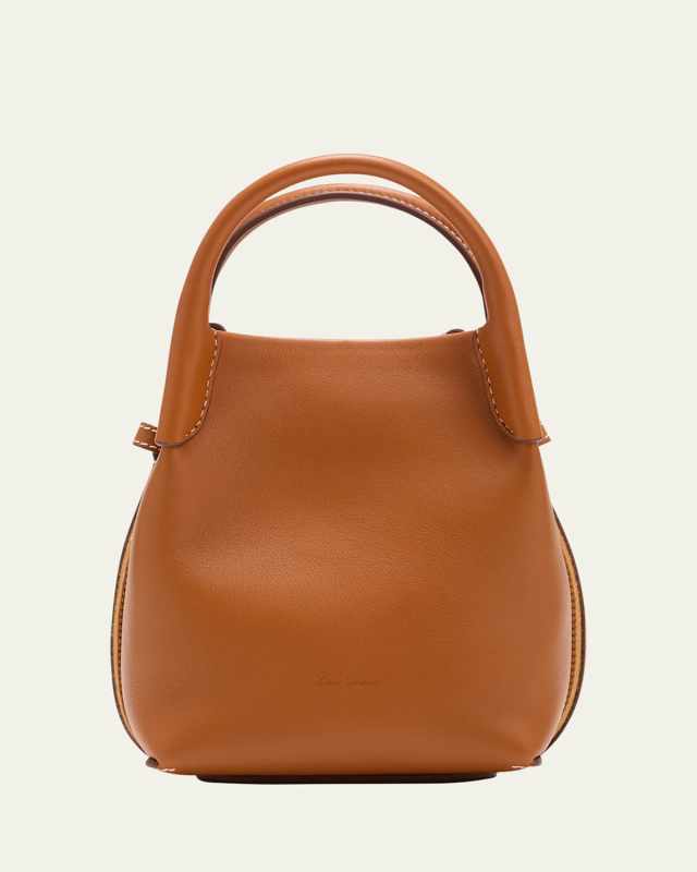 Bale Micro Rounded Leather Top-Handle Bag