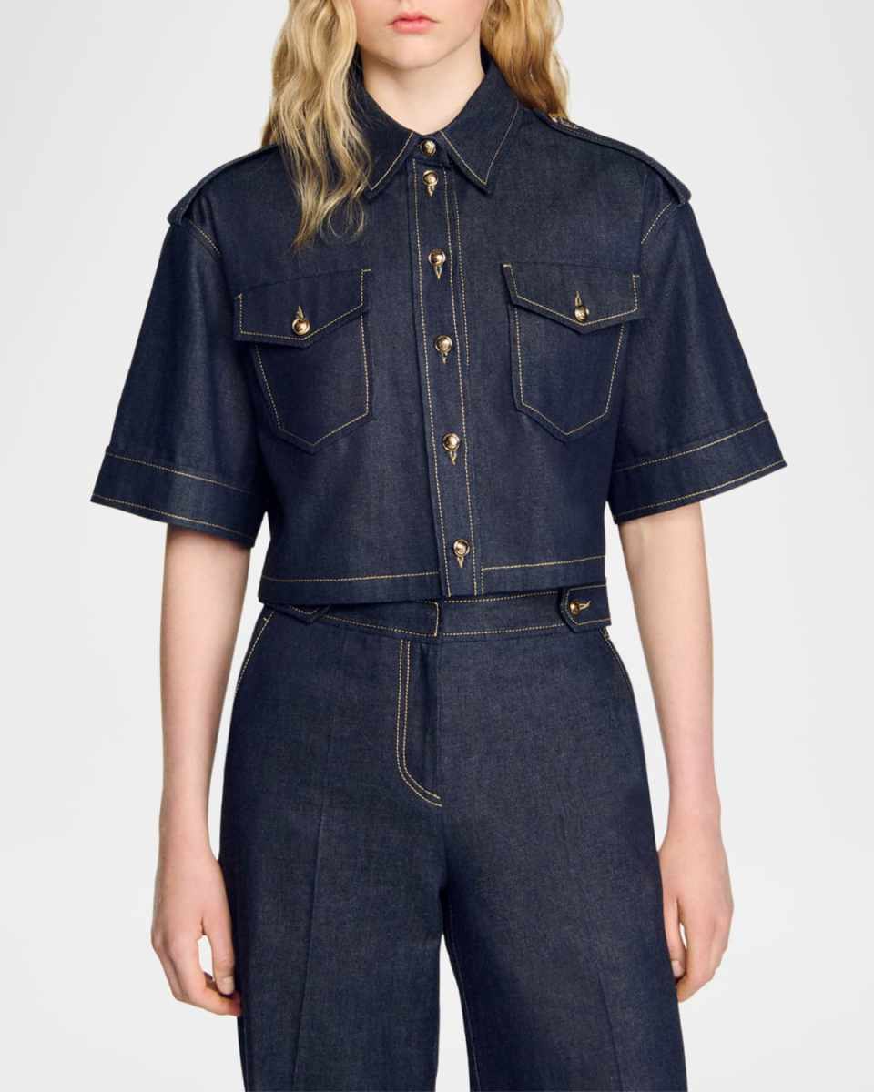 Officier Raw Denim Shirt
