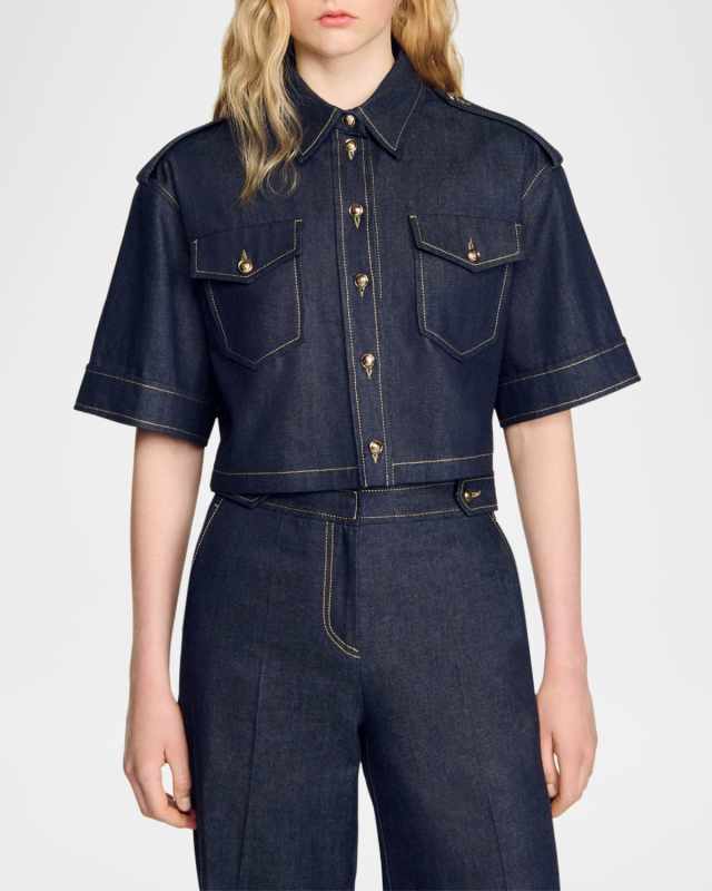 Officier Raw Denim Shirt