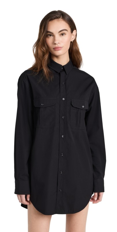 WARDROBE. NYC Shirt Dress Mini Black