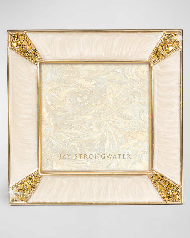 Leland Gold Pave Corner 2" Square Picture Frame