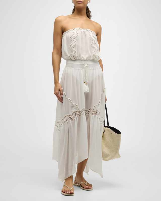 Mallory Crochet High-Low Dress
