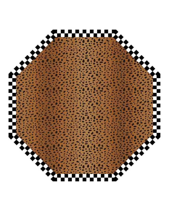 Cheetah Rug, 6' Round